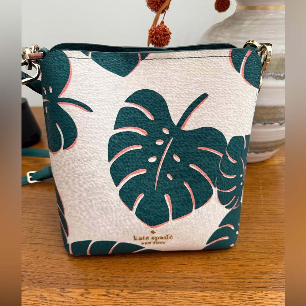 Kate Spade Palm Frond Crossbody Tote Bag